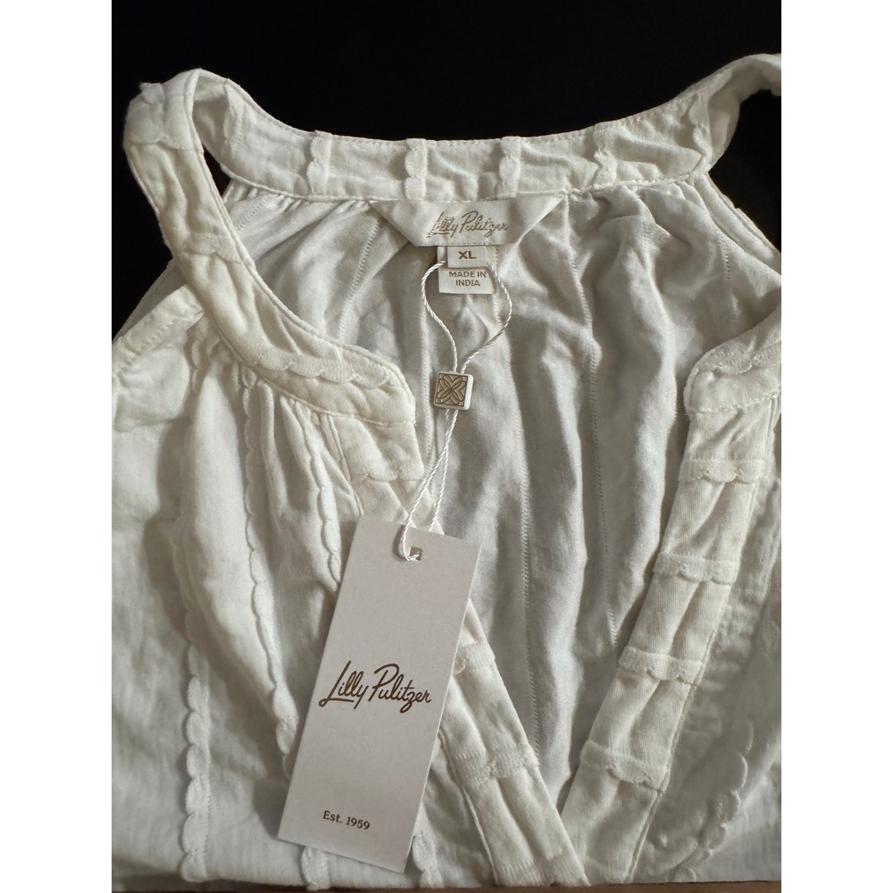 Lilly Pulitzer White Sleeveless Eyelet Sundress - Picture 7 of 11